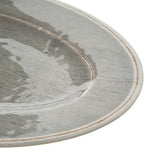 Carlisle FoodService Products Grove Resuable Plastic Oval Plate with Wide Rim for Home and Restaurant, Melamine, 12 x 8 Inches, Smoke, (Pack of 12)