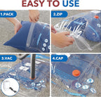 Travel Vacuum Bags With Pump,Vacuum Storage Bags with Electric Pump 8 Combo (2 J/2 L/2 M/2 Small), Plastic Packaging Bags,Travel Vacuum Bag For Luggage,Clothes, Pillows, Comforters, Blankets, Bedding