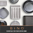 BINO | Plastic Organizer Bins, X-Large - 4 Pack | The SOHO Collection | Multi-Use Organizer Bins | Pantry & Freezer Bin | Plastic Storage Containers | Bin for Home & Kitchen Org