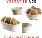 Bread Banneton Proofing Basket [Set of 2] Oval 10x6 Inch Sourdough Rising Baskets with Liner