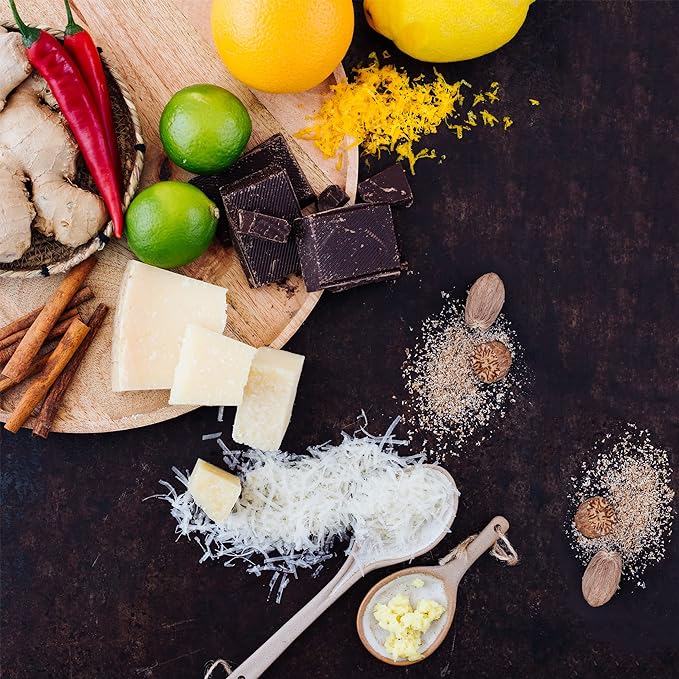Microplane Premium Zester Grater in After Dark Gray | Lemon Zester tool, Hard Cheese & Vegetable Grater | For Citrus, Parmesan Cheese, Garlic, Ginger, Nutmeg | Fine Stainless Steel Blade, Made in USA
