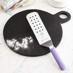 Mercer Culinary Millennia Perforated Turner/Spatula, 8 Inch x 3 Inch Blade, Purple Handle