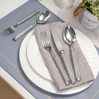40-Piece Heavy Duty Silverware Set for 8, 18/10 Stainless Steel Forged Flatware Set, Extra Thick Heavy Weight, Ideal for Gift