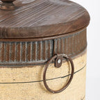 Primitives by Kathy Rustic Pet Tin Bins - Dog Food & Toy Storage Set, 'Toys & Beware of Wigglebutts' Themed Containers