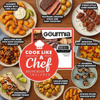 Gourmia Indoor Pizza Oven Air Fryer Toaster – 1800W Countertop Multi-Cooker with Pizza Stone, Digital Controls & 6 Presets, Stainless Steel