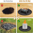 Solo Stove Tabletop Fire Pit Mat, Small Under Grill Pad to Protect Your Table, Fireproof Mat for Solo Stove Accessories, 4-Layer Fireproof, Heat Resistant, Easy to Clean, Reusable