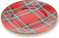MACKENZIE-CHILDS Enamel Dinner Plate, Decorative Dinnerware Plate, 10 Inches, Tartastic