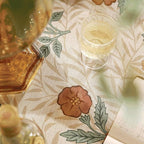 patdrea Designer French Vintage Rectangular Tablecloth,Yellow Floral Pattern Anti-Wrinkle Table Cloth,Dacorative Cover for Kitchen Dining Parties,Christmas,Thanksgiving,55"x79"-Cornflowers