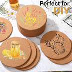 Panitay 24 Pack Thick Cork Trivets - 8 Inch Heat Resistant Multifunctional Cork Board Hot Pads for Table & Countertop