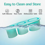 Ice Mold Tray – Round Ice Cube Mold for 40oz Tumbler, Stanley & Hydrojug – Silicone Ice Tray with Storage Bin – Perfect for Cold Drinks & Travel (Light Blue)