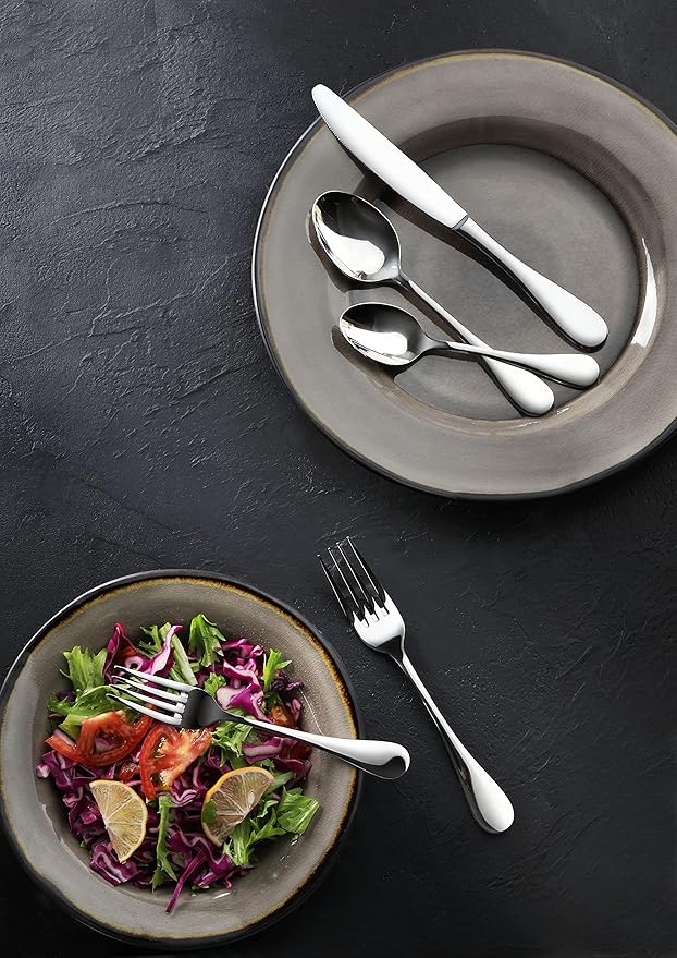 Artaste Rain 18/10 Stainless Steel (Silver (Set of 12), Dinner Spoon (7.5 Inch))