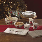 Lenox 847256 Winter Greetings 7" Bowl,Red / Green, Christmas Dinnerware