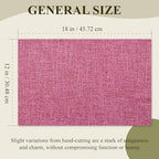 KXN Placemats Set of 8, Dual-Layer Thickened Faux Linen Table Mats, Heat Resistant & Wrinkle-Free, Machine Washable Cloth Place Mats for Kitchen Dining Indoor Outdoor (Pink)
