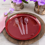 Party Bargains Clear Plastic Cutlery 2160 pcs: 1080 Forks, 720 Spoons, 360 Knives. Argyle Design, Heavy Duty & Solid Disposable Silverware Utensils Combo Pack Set for Weddings, Buffets, Luncheons