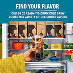 Wandering Bear Organic Vanilla Coffee Cold Brew On Tap, Iced Coffee Drink -Extra Strong, Smooth, No Sugar Added, Shelf-Stable, Ready to Drink, Gluten Free & Vegan Decaf -16 Servings of 6fl.oz -96fl.oz