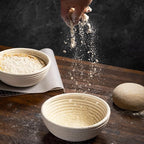 Bread Banneton Proofing Basket [Set of 2] Oval 10x6 Inch Sourdough Rising Baskets with Liner