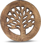 Handmade Wooden Trivet For Hot Dishes Plates & Pots Holder Hot Pad For Kitchen & Dining Table Decor Cookware Heat Resistant Rustic Decorative Carvings Tabletop Home & Dining Table Essentials (Antique)
