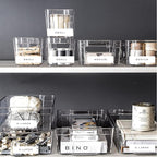 BINO Stackable Multi-Use Storage Organizer Bins, Plastic , BPA-Free, THE STACKER COLLECTION For Pantry / Home Organization, Fridge / Freezer Organizer - 8 Pack
